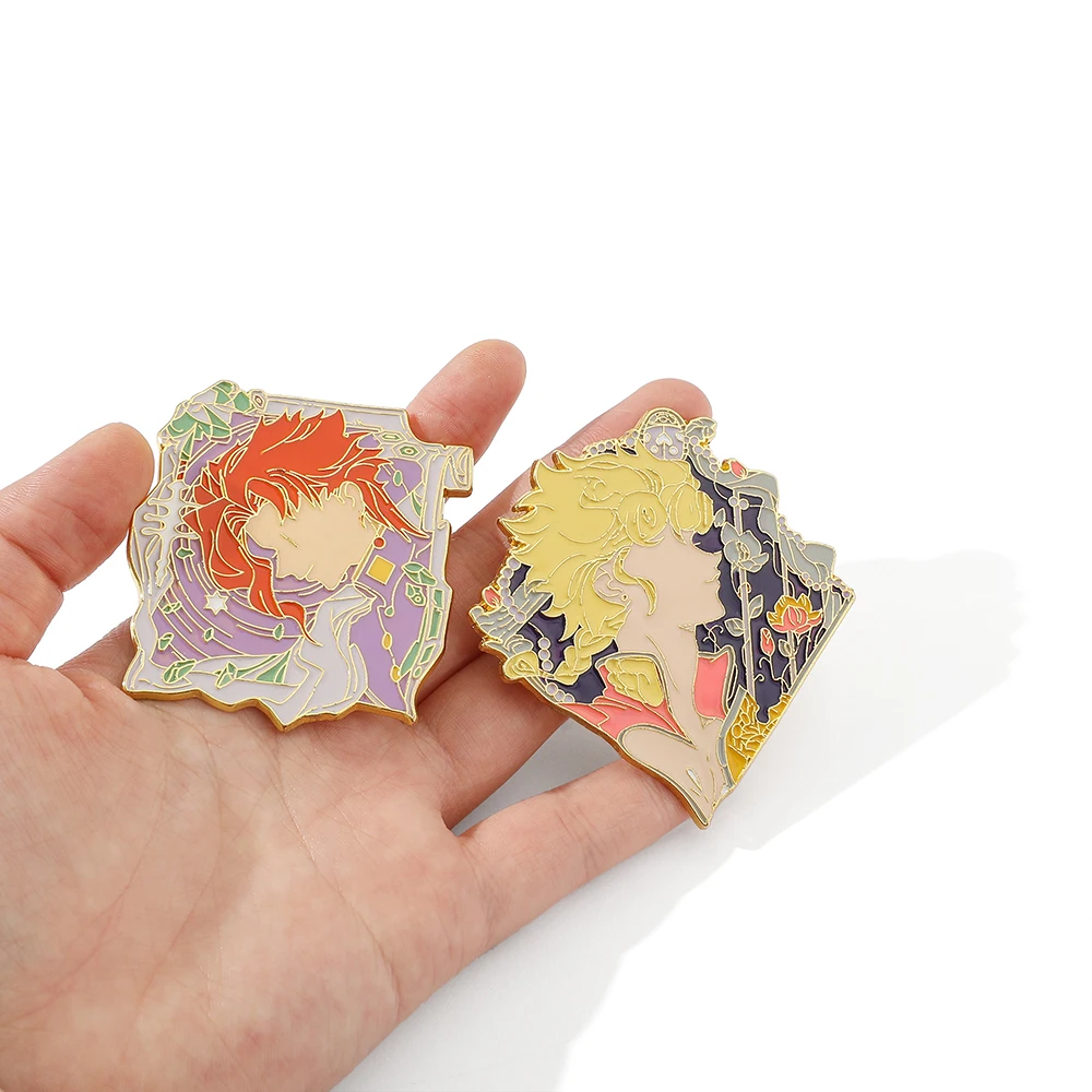 Женская эмалированная брошь с эмалью в стиле аниме Невероятные приключения