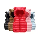 Детский зимний жилет, детский пуховой хлопковый жилет, Осенний жилет с капюшоном для мальчиков и девочек, плотная теплая куртка для девочек, детская зимняя одежда, пальто