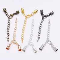 10pcs 6 colors 3 10mm lobster clasps hooks extending chain cord crimps end tip caps connectors for jewelry making diy handmade