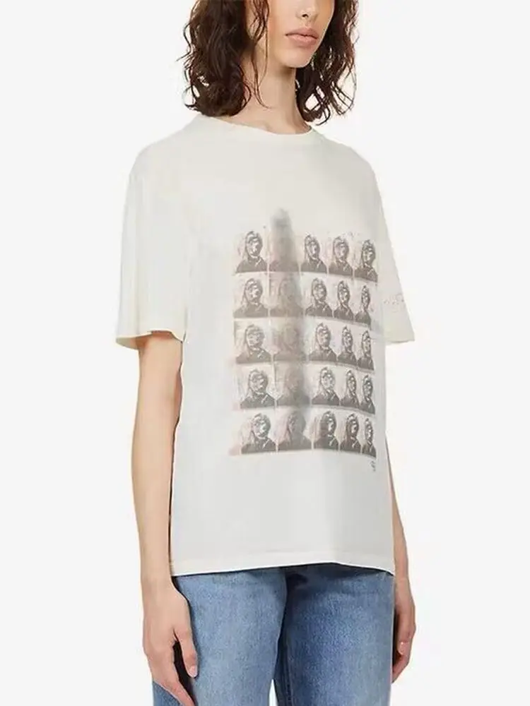 

2022 Summer New Women T-Shirts Loose Casual Round Neck Short Sleeves