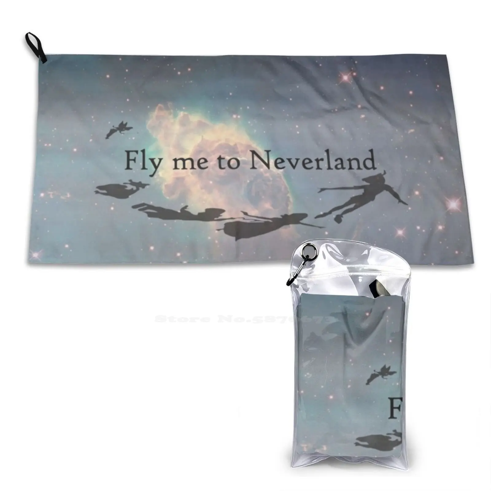 Мягкое Полотенце Fly Me To Neverland быстросохнущее пляжное полотенце Венди маленький