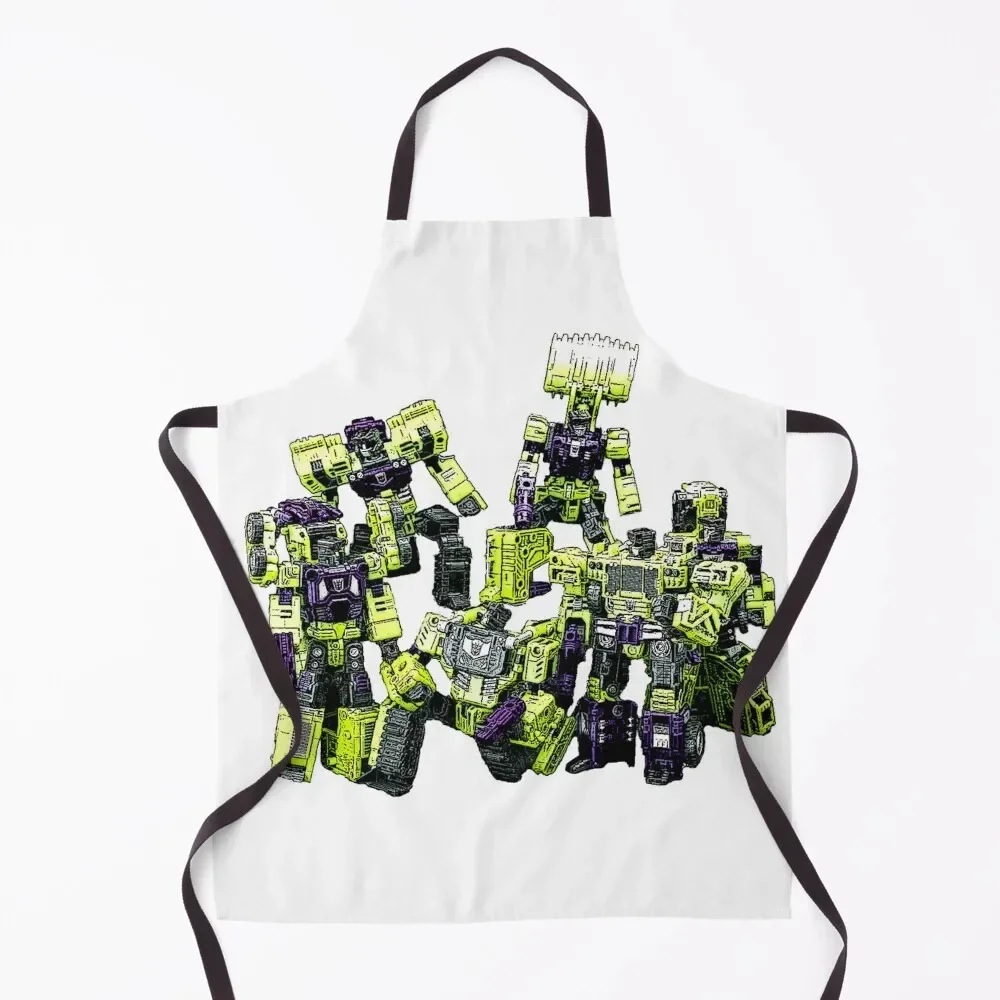 Фартук Constructicons Devastator от BX Brix с персональным логотипом Кухня Женский кухонный