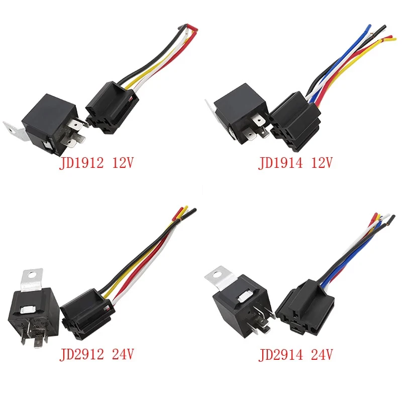 1 шт. JD1912 JD1914 JD2912 JD2914 автомобильное реле 12 В 24 в 40 А 4P 5-контактное