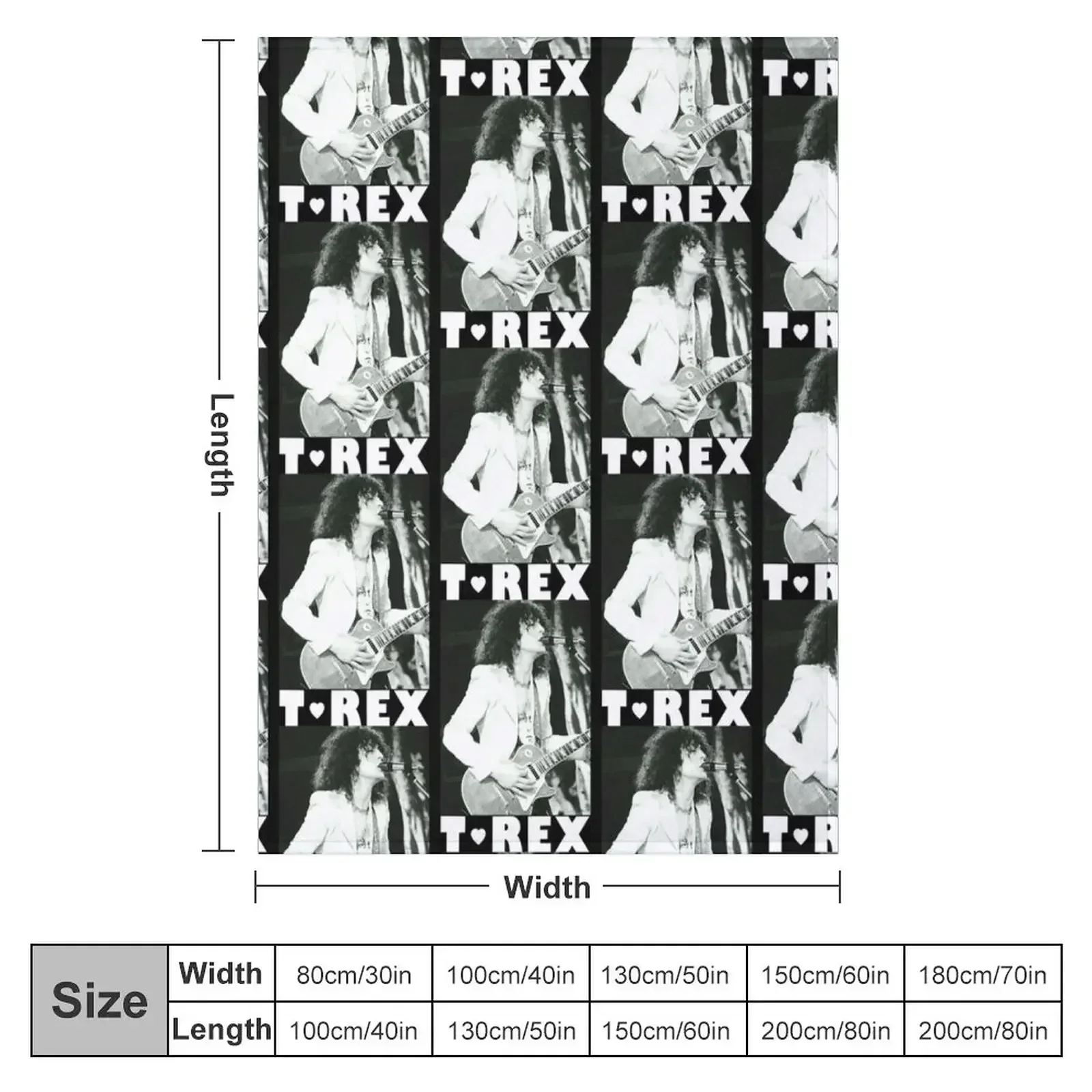 T Rex - Одеяло Marc Bolan Постельное белье Винтажная кровать Модные утяжеленные одеяла