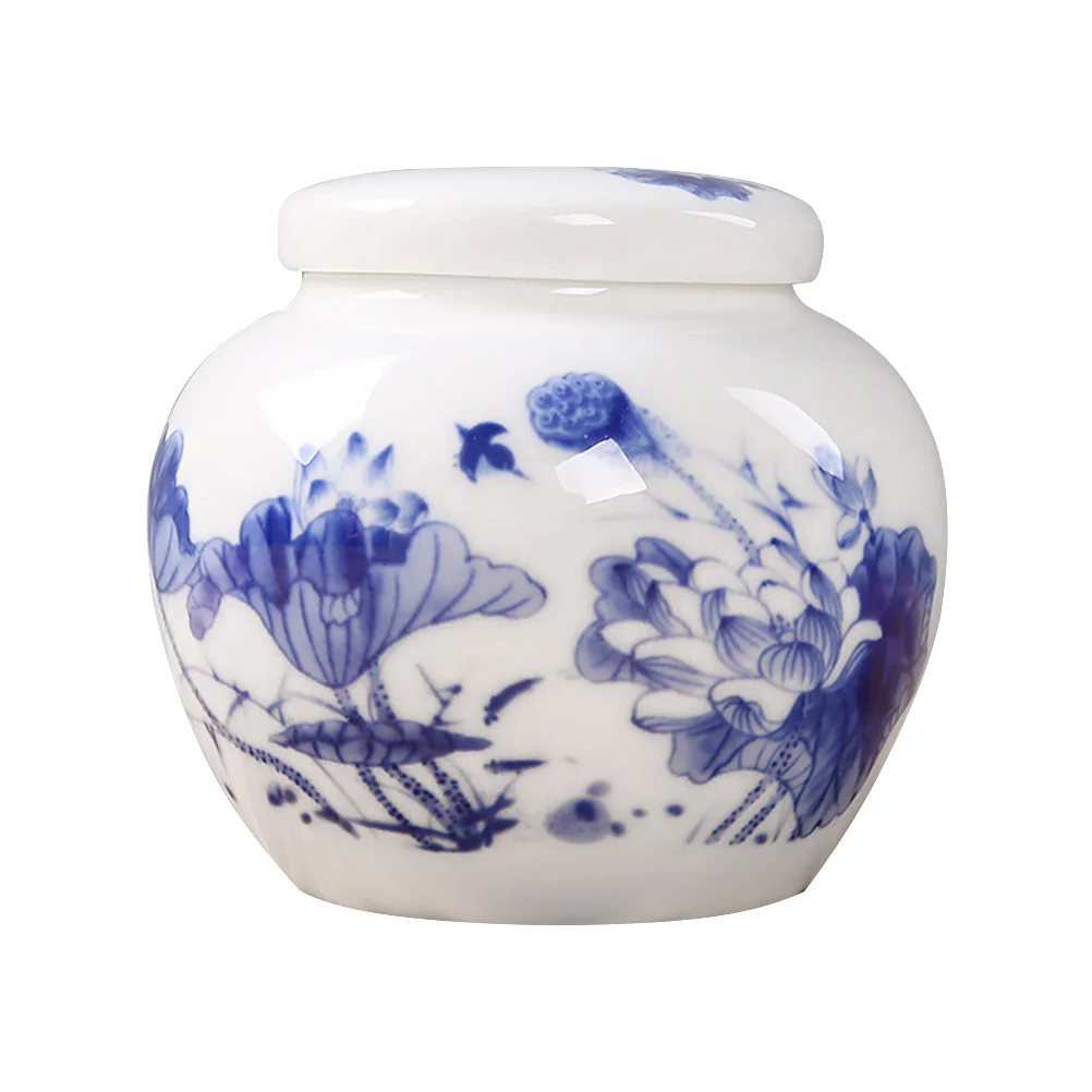 

Ceramic Tea Canister Jar Storage Container Seasoning Jars Coffee Kitchen Sealed Sugar Porcelain Tins Tin Chinese Containers