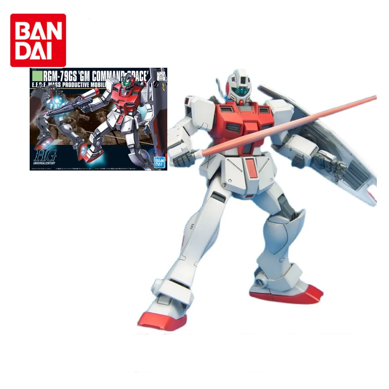

Bandai Original 1/144 HGUC 051 RGM-79GS GM Commend Space Joints Movable Anime Action Figure Assembly Model Toys For Children