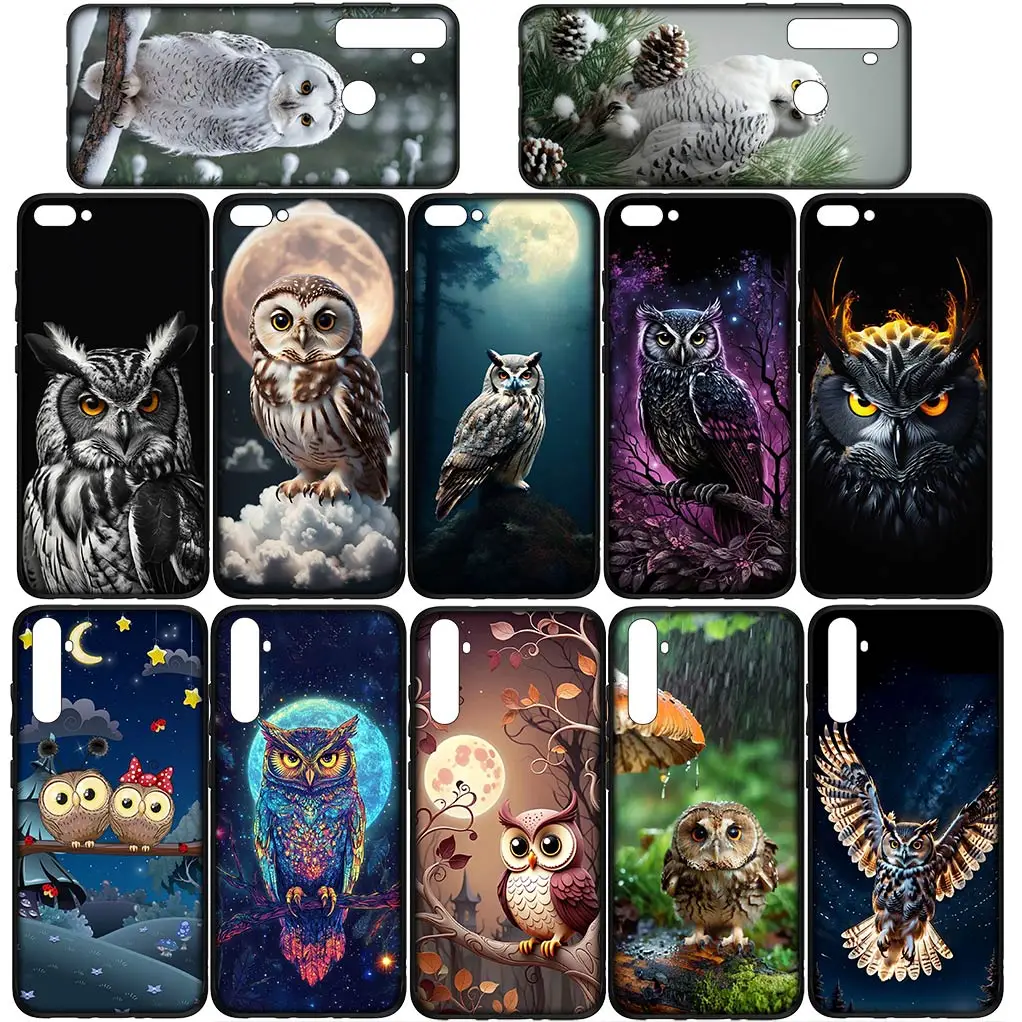 Cartoon Owl Anime Flexible Phone Cover Case for Samsung Galaxy S22 S21 S20 Fe Ultra S8 Plus + S7 Edge M15 Soft Coque