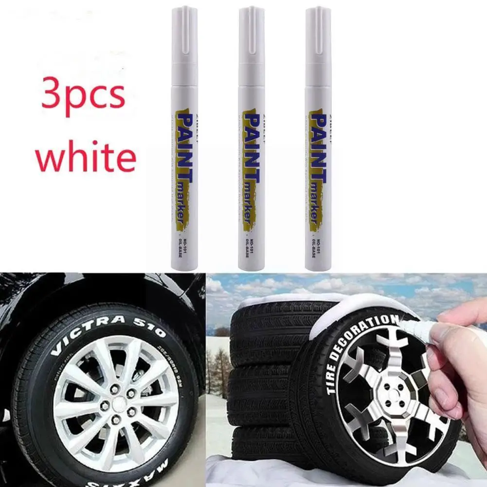 

Paint Pens Paint Markers Waterproof Tire Oil-based Car Paint Pen Permanent Quick Dry Oil-based Accessories Markers Graffiti D2j0
