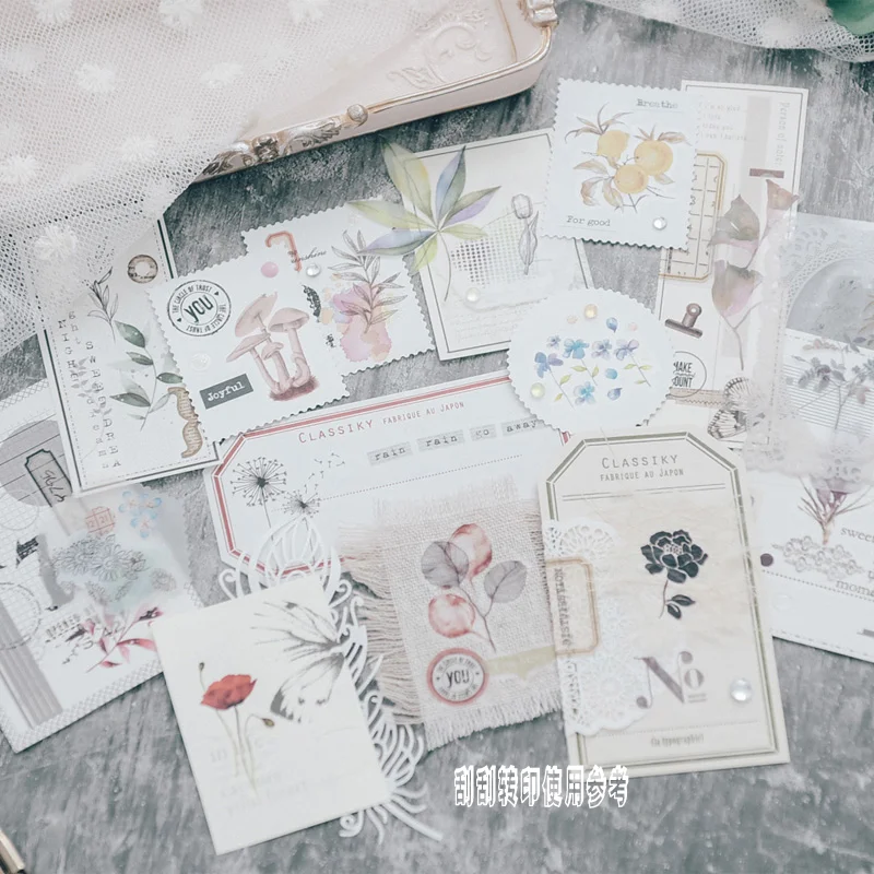 Наклейки в виде цифр и цветов декоративные винтажные переводные наклейки для