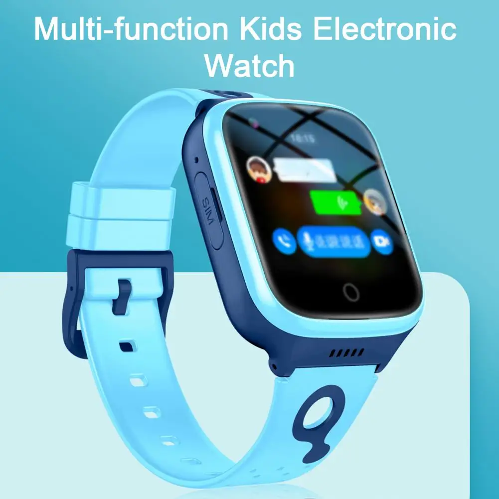 

Square Dial Powerful Voice Chat Photo Kids Smart Watch Wear-resistant Children Watch SIM Card Daily Accessory