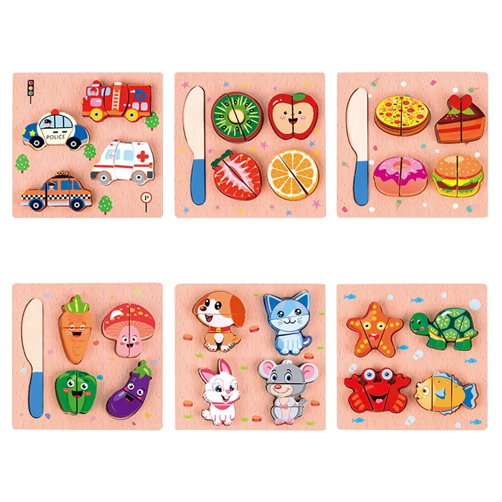 

Деревянные строительные блоки, разделочные фрукты, животные, занятая доска, дошкольные игрушки Монтессори, обучающие игрушки для детей