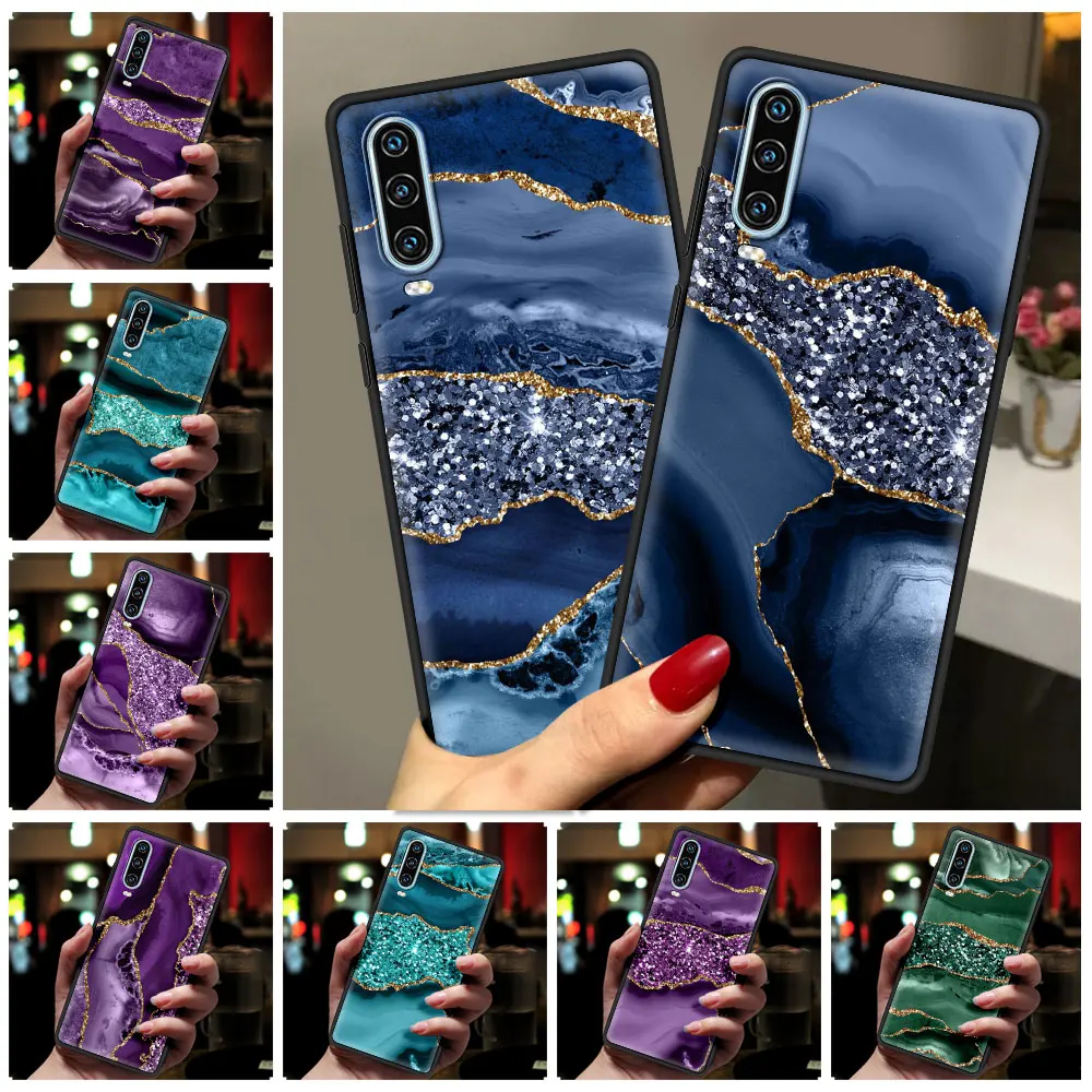 

Marble Agate Pattern Case For Huawei P50 P40 P30 Lite E P20 Pro Y9 Y7 Y6 2019 P Smart 2021 Z Y6p Y7a Y9s Phone Cover Funda Coque