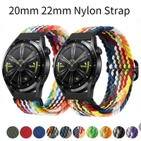 20mm 22mm nylon braided strap for samsung watch 34active 2huawei watch 3gt fabric bracelet wristband for amazfit gtrstratos