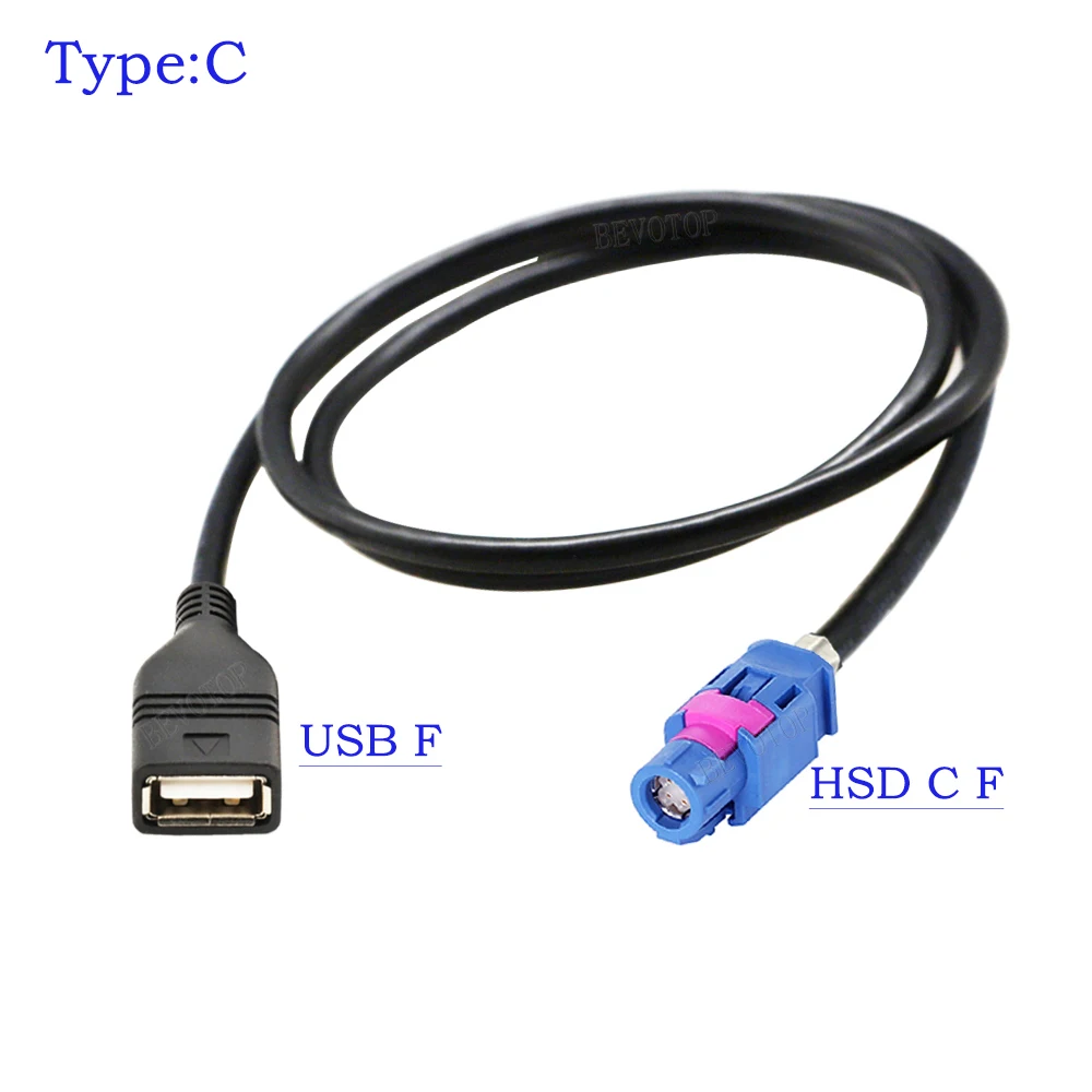 

USB-гнездо на 4-контактный HSD-код A/B/C/D/G/H/J/K/Z, гнездовой разъем USB-кабель HSD LVDS, автомобильный головной блок, экран управления, кабель RCC NAC