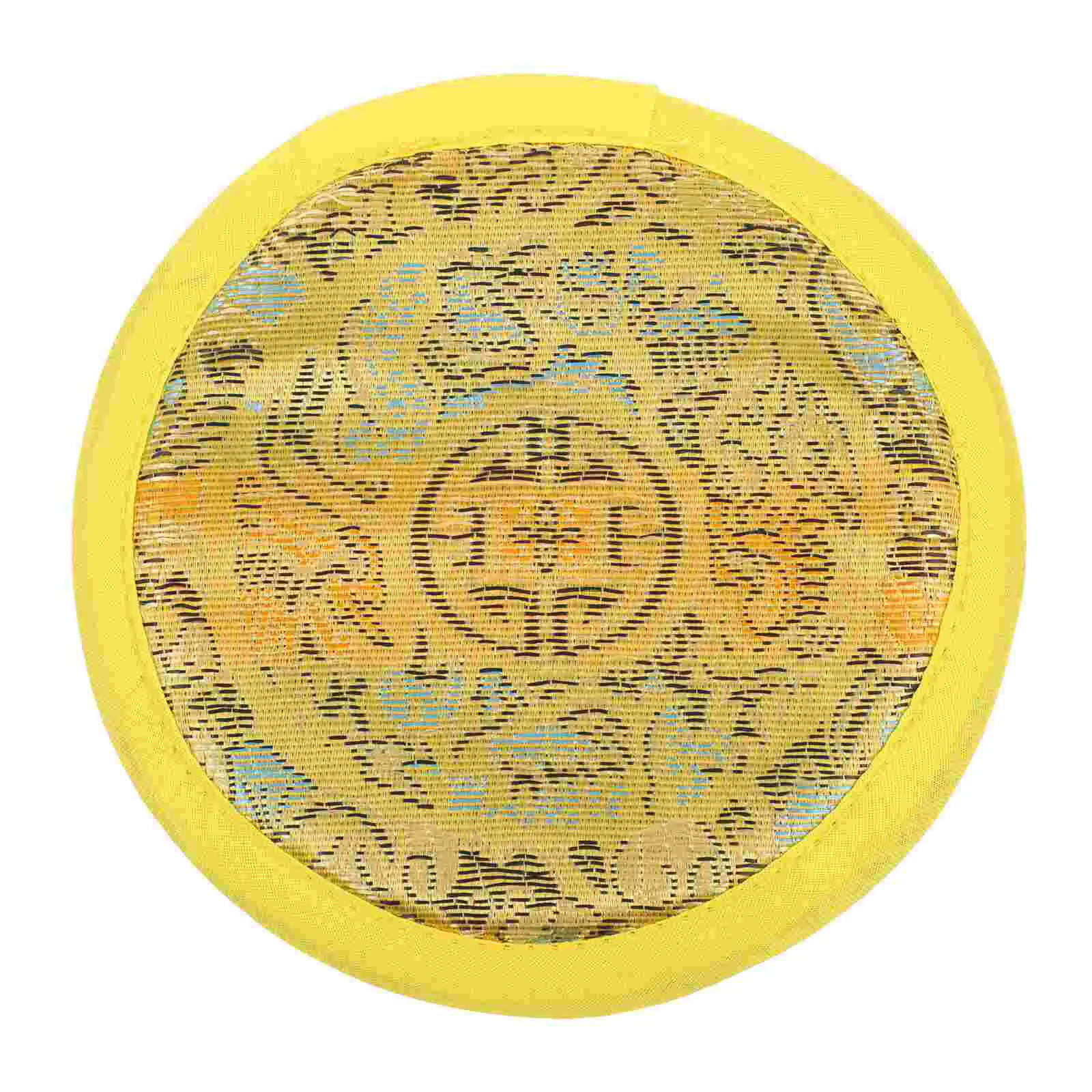

Supplies Singing Bowl Mats Ritual Instruments Round Cushion Sound Handmade Rings Pads Cloth