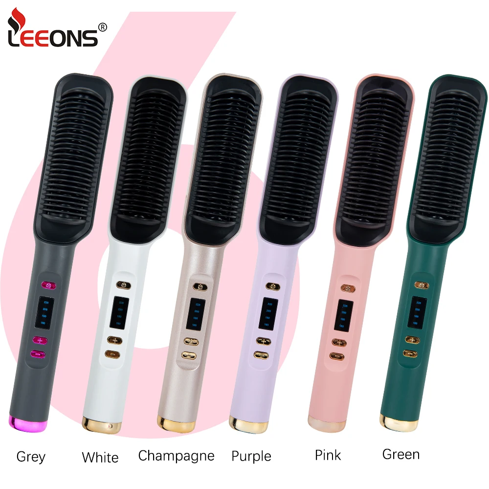 

Hair Straighteners Brush For Women Hair Styler Straightening&Curling Hot Air Comb Straightener Fast Heating Curler Hair Tools