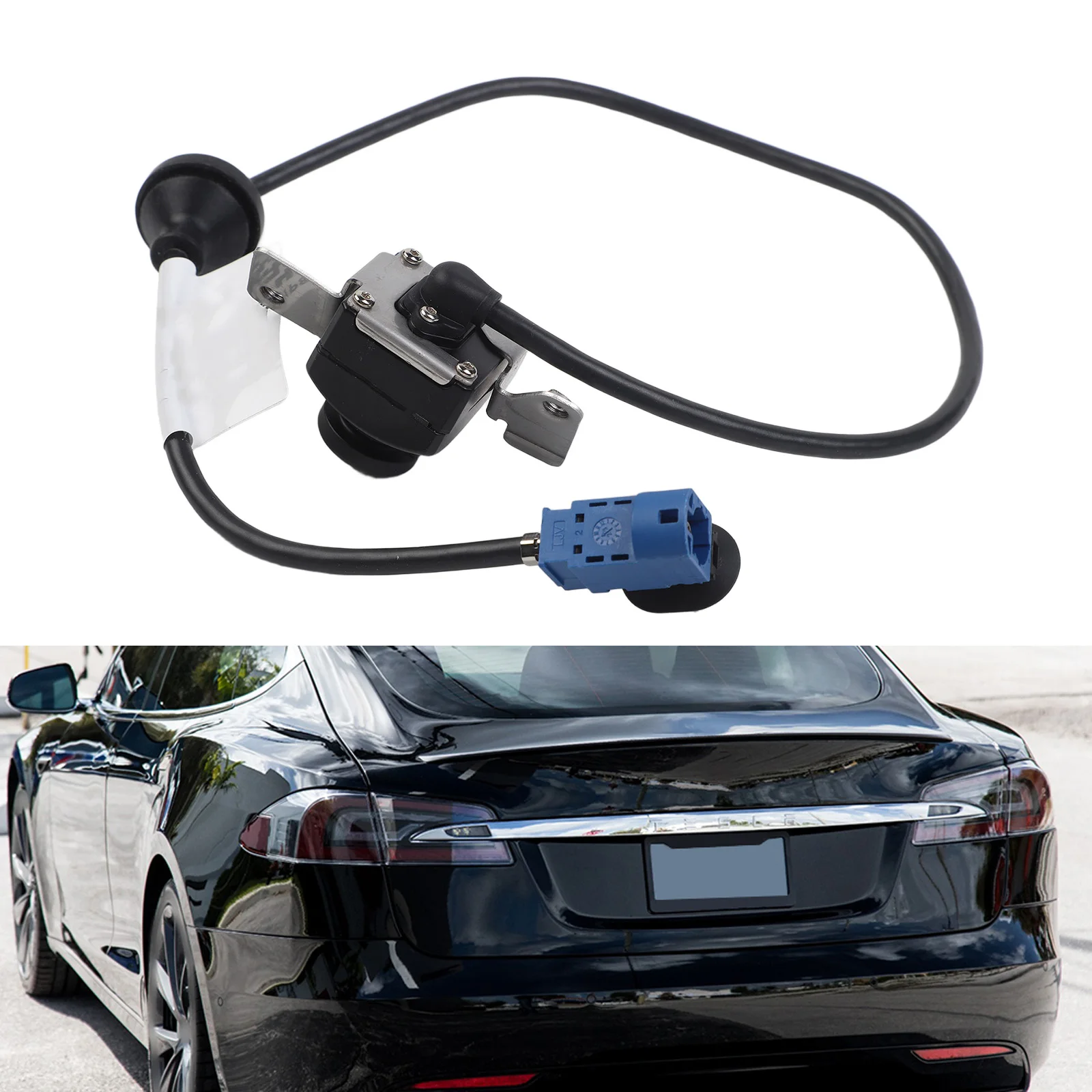 Фото Камера заднего вида для Tesla Model S/X 2017-2023, OEM 1061269-00-C, простая установка, помощь при парковке, черный корпус из ABS-пластика №4