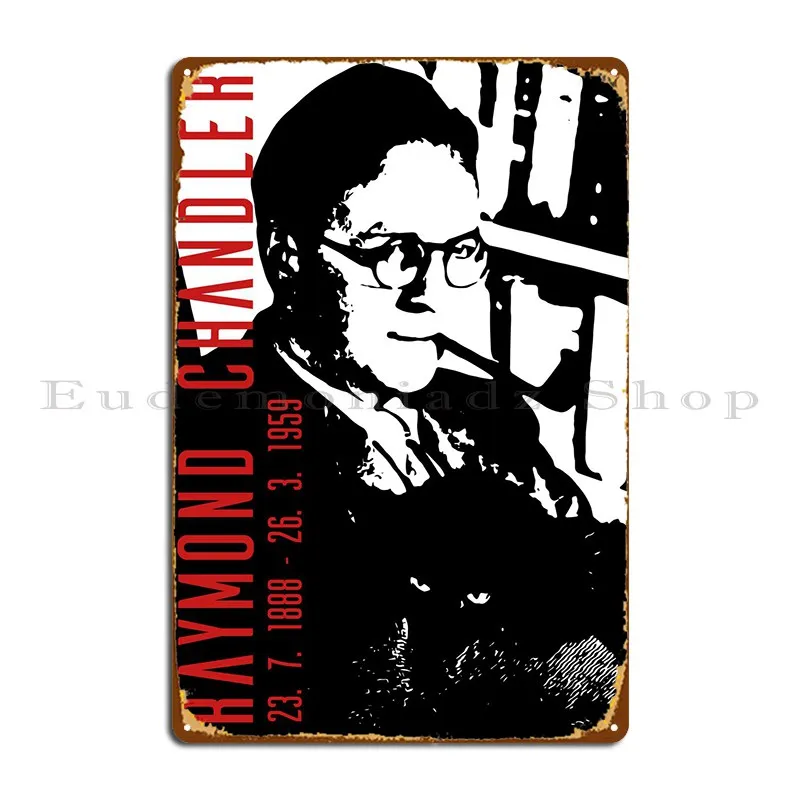 

Металлический знак Raymond Chandler, создание пещеры, Настенный декор, персонализированный клубный жестяной знак, плакат