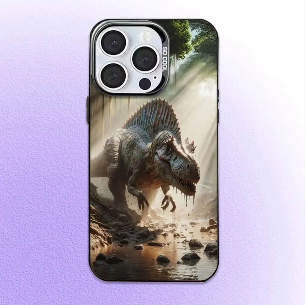 Фото Jurassic Dinosaur World Phone Case For iPhone17,16,15,14,13,12,11 Plus,Pro Max Colored Silver Plated Inside Cover №2