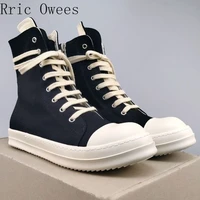 superior quality ro mens womens high top shoes sneakers canvas couple thick soled high street sneakers short boots shoes tops