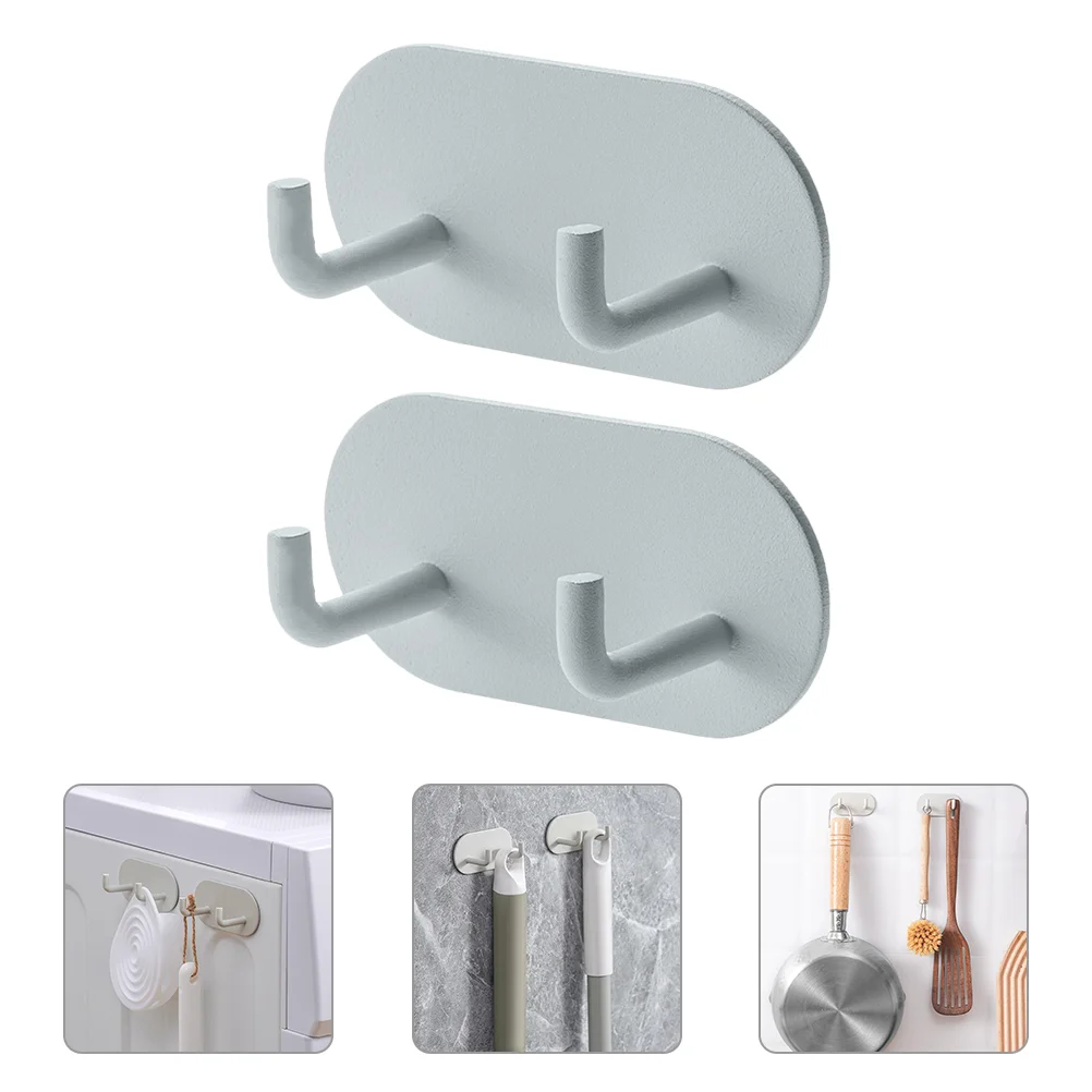 

2pcs Bathroom Punch-free Clothes-hook Toilet Storage Hook Heavy Duty Hook