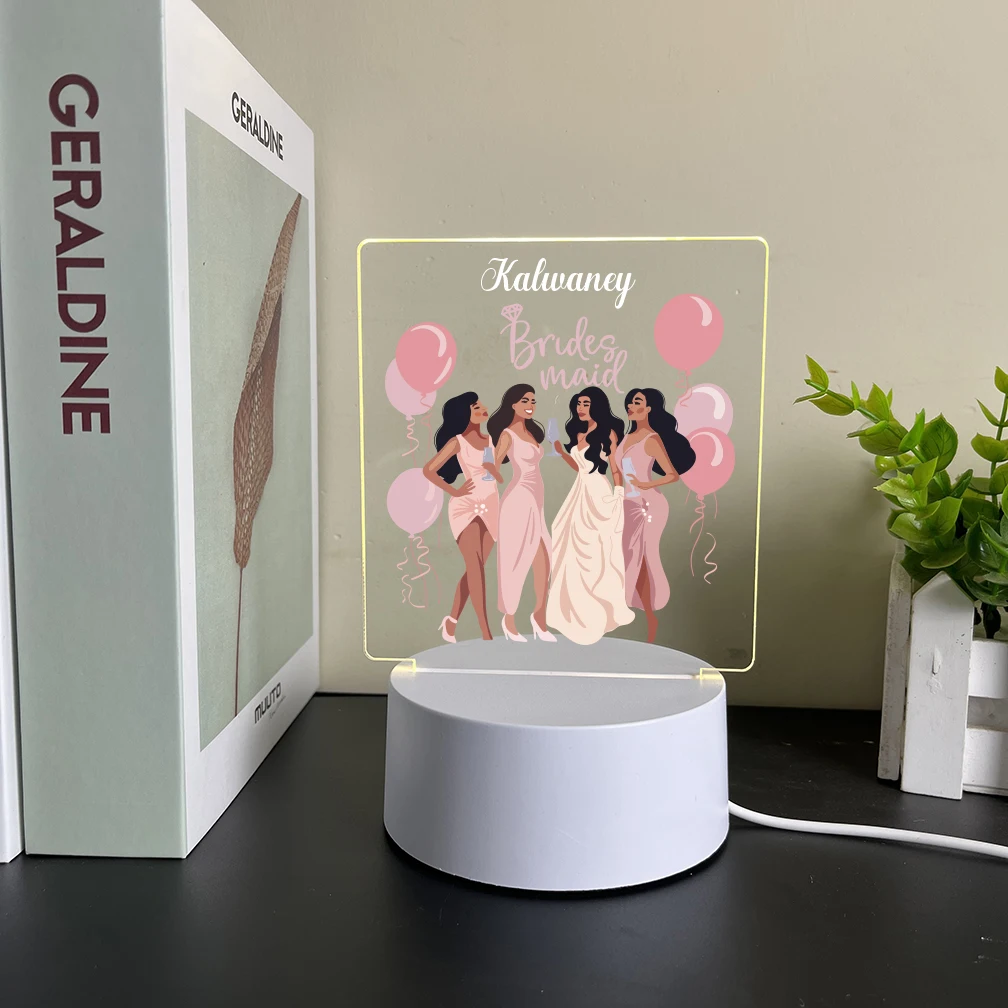 Индивидуализированная Свадебная креативная настольная прикроватная лампа на