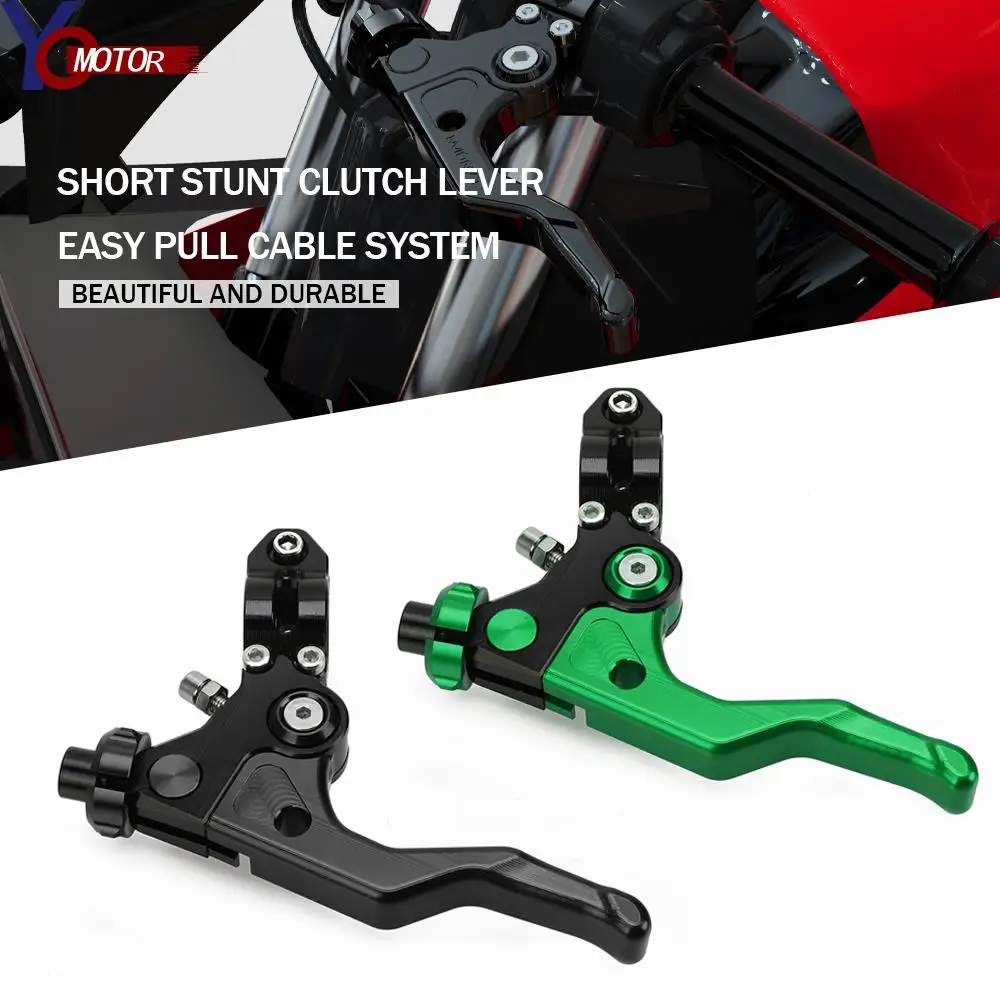 

CNC Aluminum For Kawasaki NINJA1000 Z1000 Z1000R Z1000SX Z125 Z125PRO Motorcycle Short Stunt Clutch Lever Easy Pull Cable System