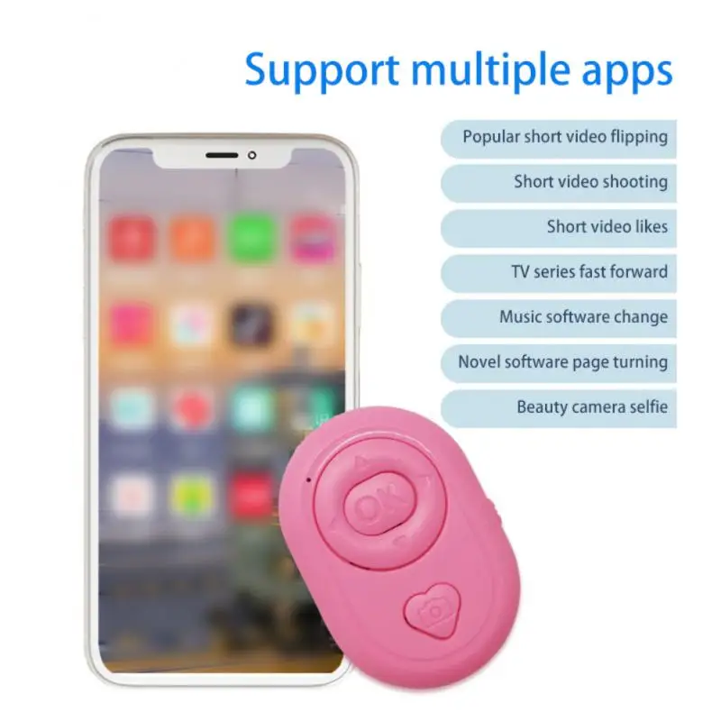 

Universal Mobile Shutter Portable Bluetooth Self Timer Remote Control Wireless Controller Wireless Bluetooth Button Self Timer
