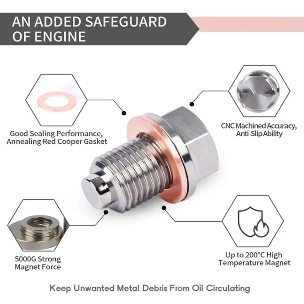 Магнитные сливные пробки для масла M12 M16 M18 M20 из нержавеющей стали