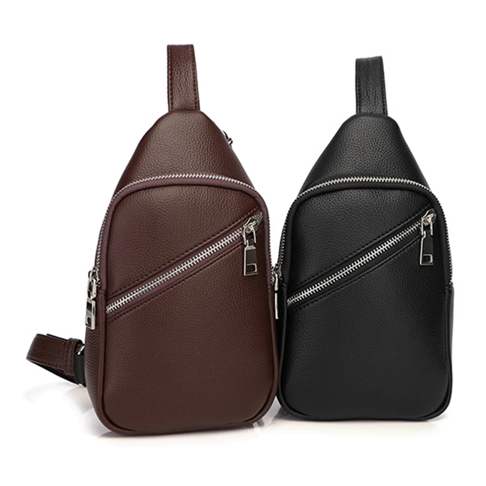 PU Leather Sling Bag Multipurpose Wallet Purse For Running Fitness