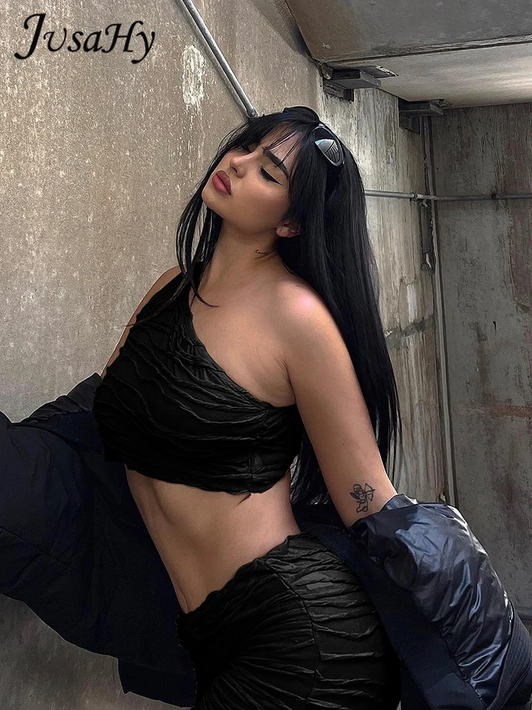 Женский зимний комплект JusaHy из двух предметов асимметричный эластичный