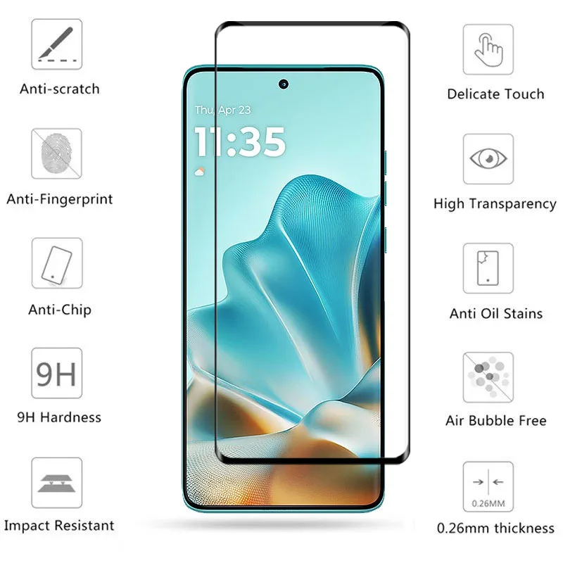 Полное стекло для Motorola Edge 60 Fusion Защитная пленка экрана Moto Закаленное телефона