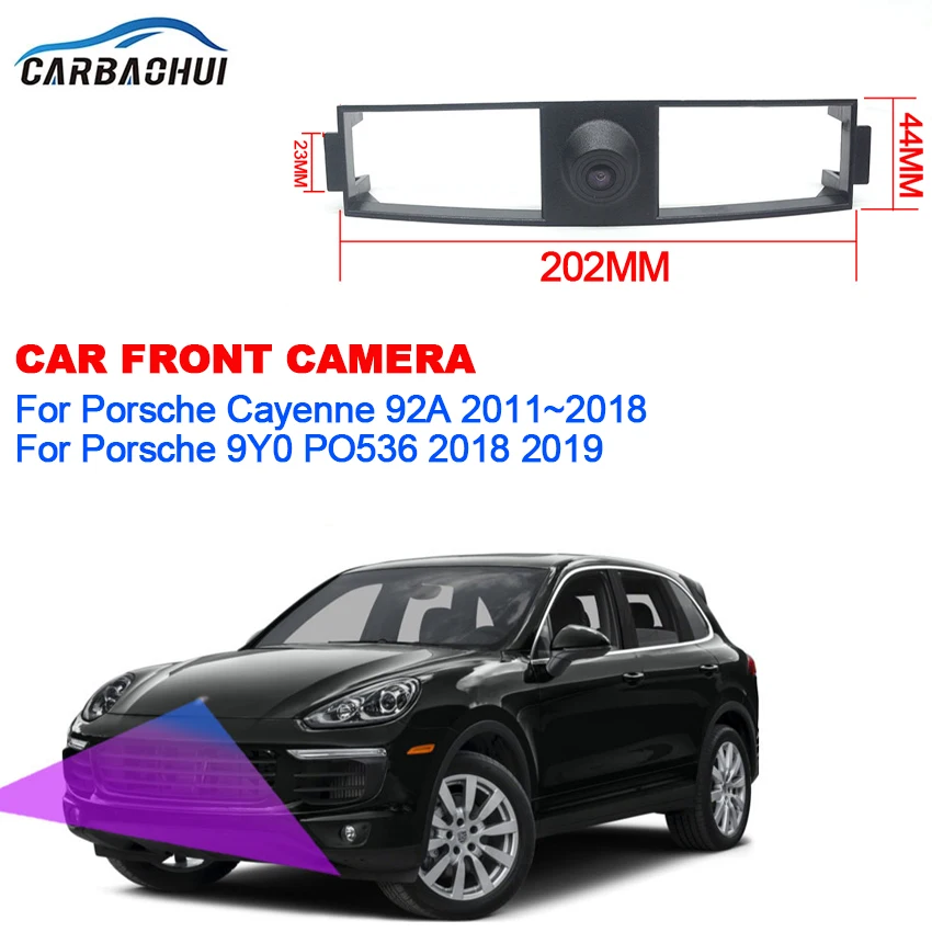 

HD AHD 1080P Car Front View Camera For Porsche Cayenne 92A 2011~2014 2015 2016 2017 2018 9Y0 PO536 2018 2019 Night Vision 170°