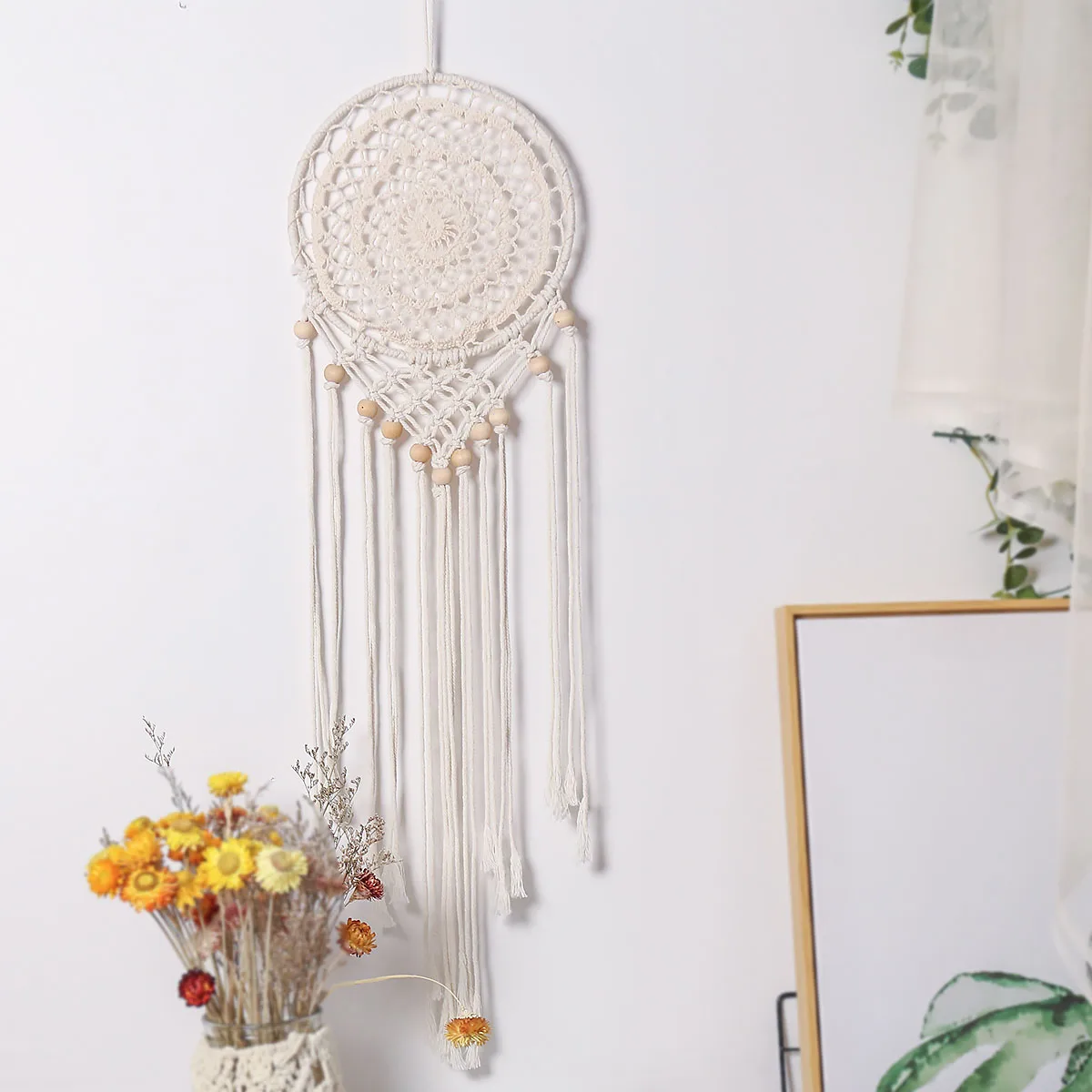 

Macrame Boho Decoration Tapestry Wall Hanging Dream Catcher Hand-woven Home Decor Nordic Art Tassel Apartment Dorm Room INS