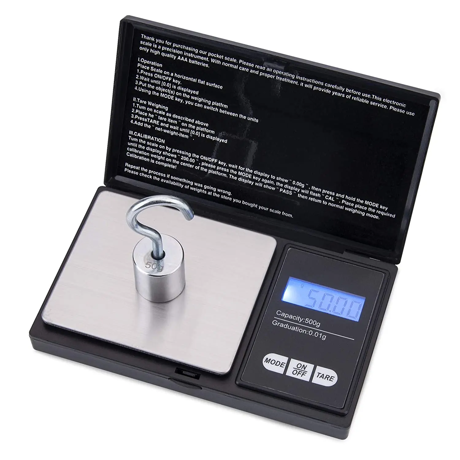 Mafiti MK300 Digital Pocket Scale,500g by 0.01g,Digital Grams Scale, Food Scale, Jewelry Scale Black, Kitchen Scale 500g