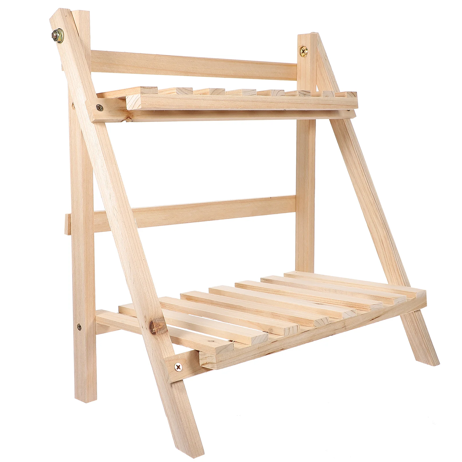 

Деревянная стойка для хранения цветочных горшков, домашняя 2-уровневая стойка для хранения