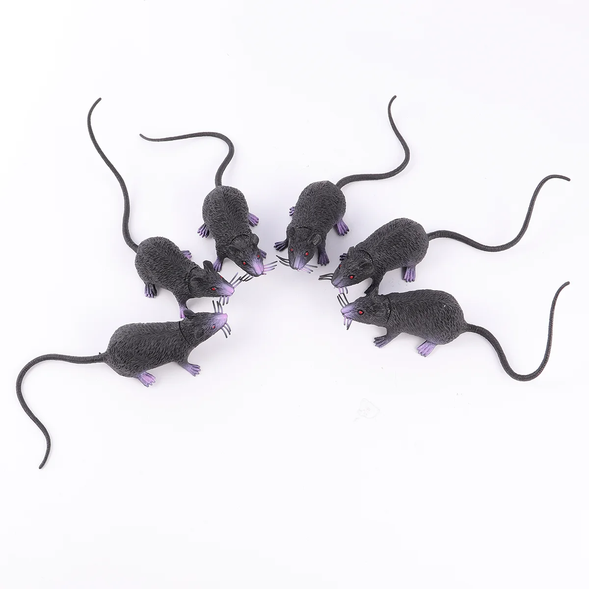 

6 шт., аксессуары для домашних животных, реалистичные крысы, шимми, плюшевая искусственная мышь, модель, поддельная крыса