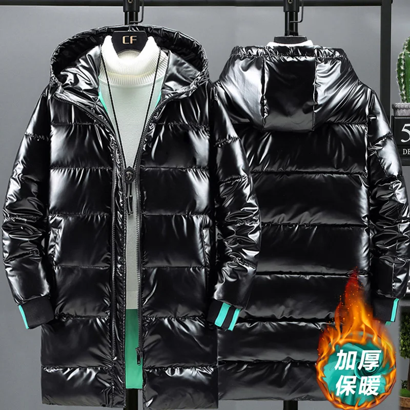 

Длинное зимнее пальто, Мужская зимняя парка, модная повседневная Толстая теплая зимняя парка с капюшоном, мужская куртка, необычная куртка