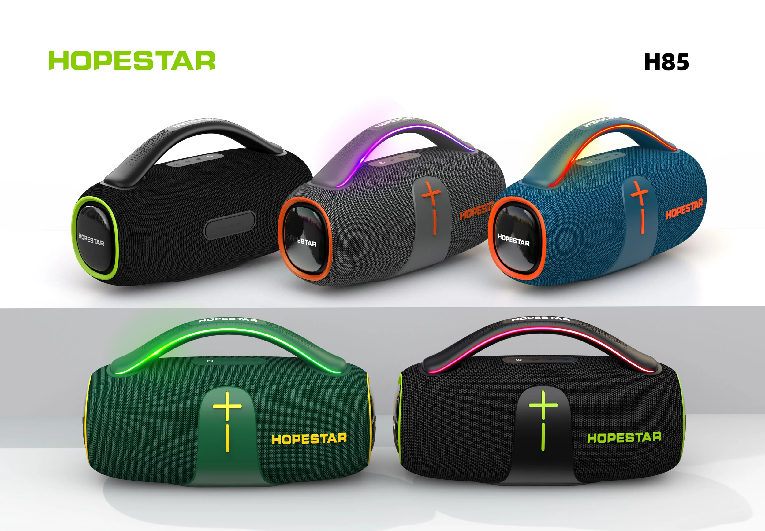 Фото Портативная уличная колонка Hopestar H85 Altavo с хорошим звуком, беспроводная, MP3-плеер, водонепроницаемая. №2