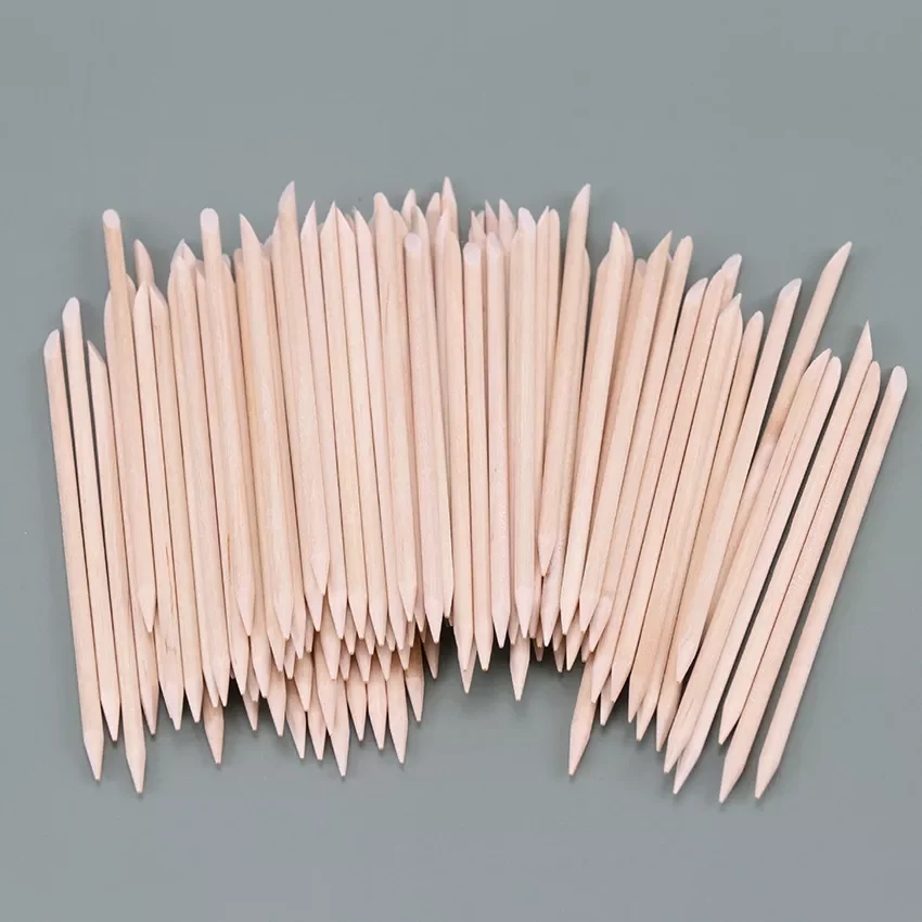 

100PCS/Pack Women Lady Double End Nail Art Wood Stick Cuticle Pusher Remover Pedicure Professional Nail Art Tool