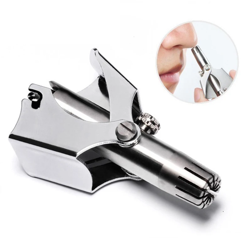 

Nose Shaving Hair Removal For Men Stainless Steel Manual Trimmer For Nose Vibrissa Razor Shaver Washable Portable Travel Tools