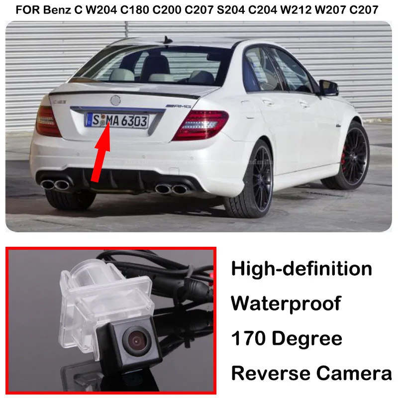 Фото Для Mercedes Benz C-Class W204 C180 C200 C207 C280 C300 C350 C63 S204 C204 W212 W207 C207 E200 E350 Автомобильная резервная камера заднего вида №1