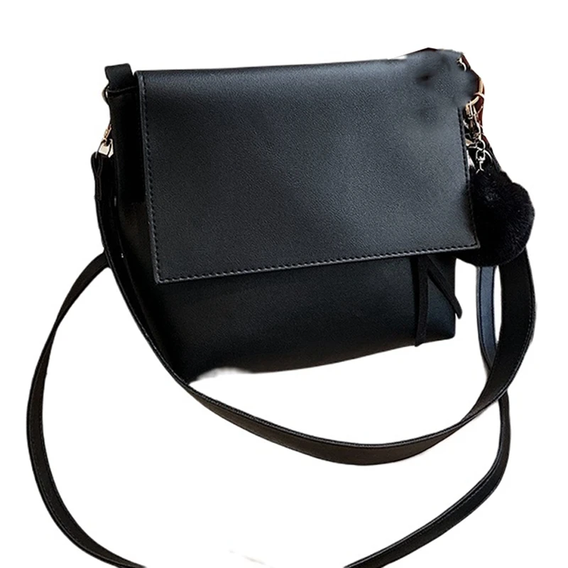 

Korean Style Girl Small Bag Messenger Bag Hair Ball Retro Shoulder Bag