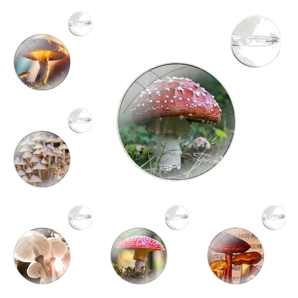 Стеклянные купольные броши для рубашек отворотов сумок шпильки одежды шляпы