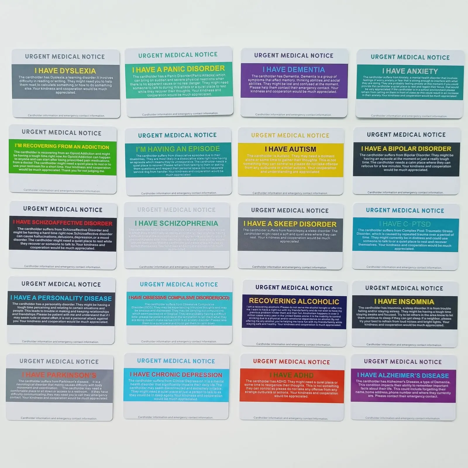 Записываемое лицо об умственных расстройствах с срочным оповещением