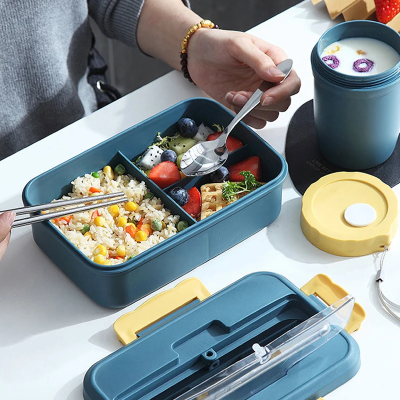 

Ланч-бокс со стандартным контейнером для хранения еды, ланчбокс для детей, упакованный в конус для кемпинга, школьная посуда для детей, гото...