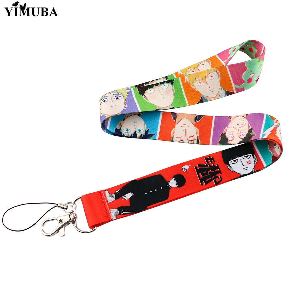 Японские ремешки для ключей с мотивом аниме мобу саико Hyaku маскарадный ремешок на