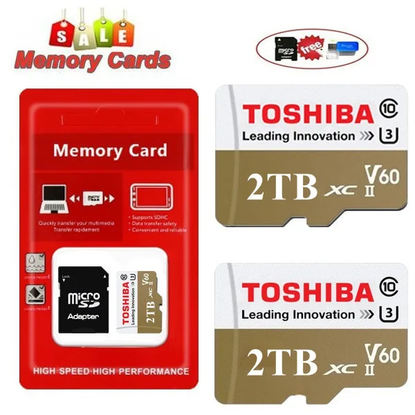 

2023 NEW high speed 2TB---256GB card+ USB drive Micro SD Micro SDHC Micro SD SDHC card 10 UHS-1 TF memory card + card reader