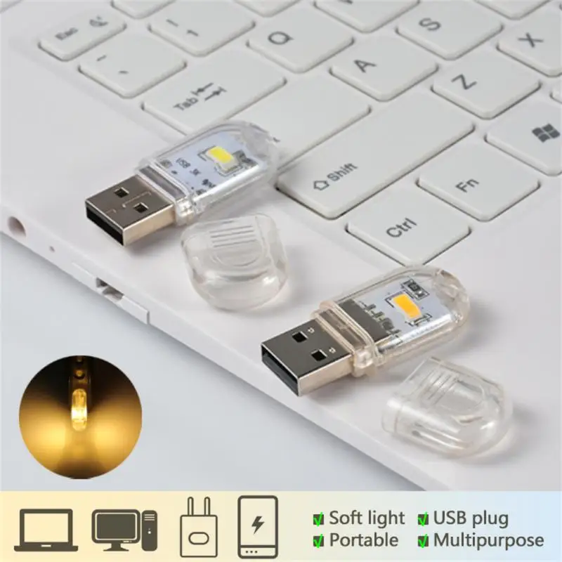 

USB Plug Lamp LED Light Power Bank PC Notebook Laptop Portable Mini Book Light Night Light Bright Eye Protection Reading Lamp