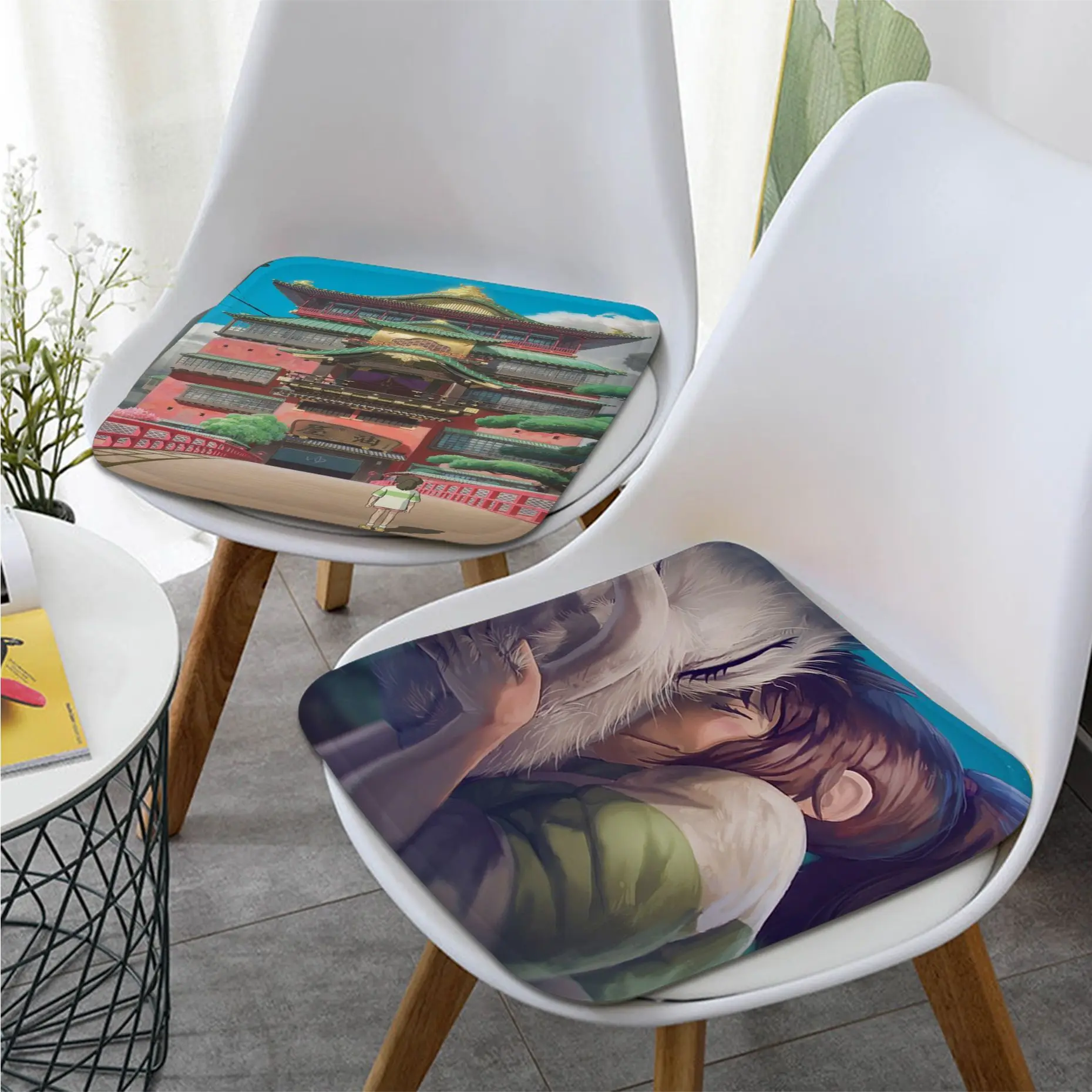 

Spirited Away Hayao Miyazaki Movie Nordic Printing Sofa Mat Room Table Chair Cushions Unisex Fashion Anti-slip Buttocks Pad